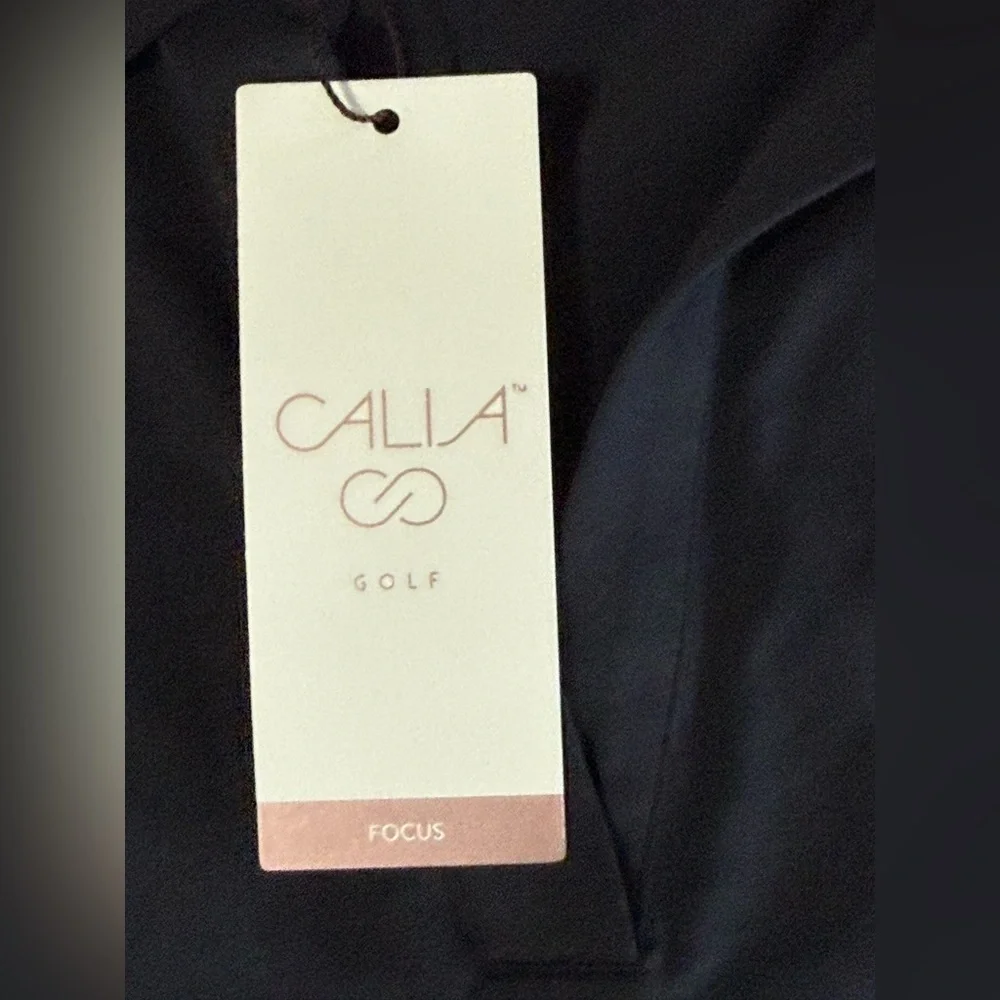CALIA Women’s Seamless Polo Short Sleeve Shirt XXL Black UPF 50+ NWT - Picture 4 of 6